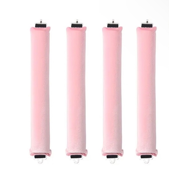 Other - Overnight Velvet Flexirod Pink Curlers - 4pc Medium Set